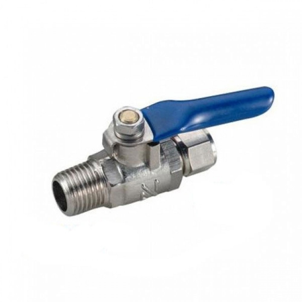 Шаровой кран для входа воды 1/4"-1/4" (нар. резьба-трубка)