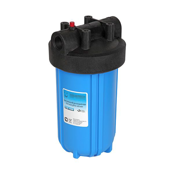 FH10BB-В Колба Акватек для холодной воды 10” BB, 1" (синий, пластиковая резьба)